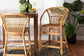 Murai Modern Bohemian Natural Brown Rattan Counter Stool FredCo