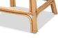 Murai Modern Bohemian Natural Brown Rattan Counter Stool FredCo