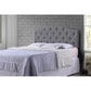 Myra Modern and Contemporary Full Size Grey Fabric Upholstered Button-tufted Scalloped Headboard FredCo