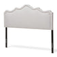 Nadeen Modern and Contemporary Greyish Beige Fabric Queen Size Headboard FredCo