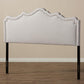 Nadeen Modern and Contemporary Greyish Beige Fabric Queen Size Headboard FredCo