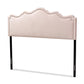 Nadeen Modern and Contemporary Light Pink Velvet Fabric Upholstered Full Size Headboard FredCo