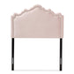 Nadeen Modern and Contemporary Light Pink Velvet Fabric Upholstered Twin Size Headboard FredCo
