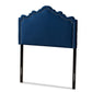Nadeen Modern and Contemporary Navy Blue Velvet Fabric Upholstered Twin Size Headboard FredCo