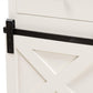 Nadia Modern and Contemporary Farmhouse White Finished Wood and Black Metal 2-Door Sideboard Buffet FredCo