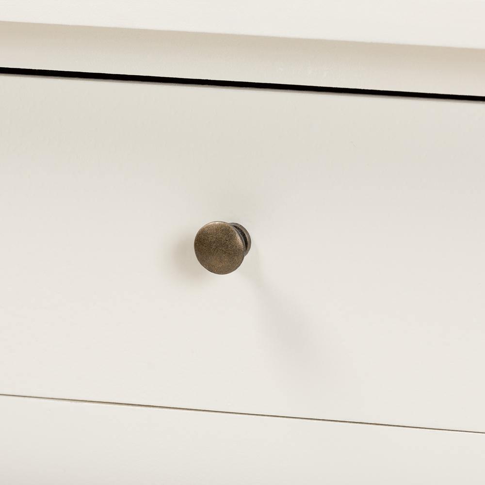 Nadia Modern and Contemporary Farmhouse White Finished Wood and Black Metal 2-Door Sideboard Buffet FredCo