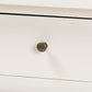 Nadia Modern and Contemporary Farmhouse White Finished Wood and Black Metal 2-Door Sideboard Buffet FredCo