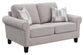 Nadine Upholstered Round Arm Living Room Set Oatmeal 509781-S2 Coaster FredCo