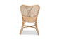 Nadira Modern Bohemian Natural Brown Finished Rattan Dining Chair FredCo