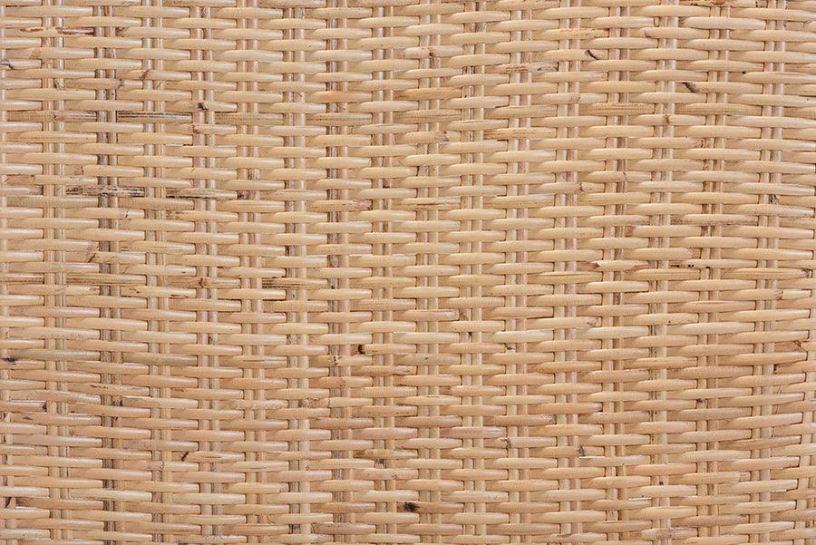 Nadira Modern Bohemian Natural Brown Finished Rattan Dining Chair FredCo