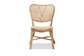 Nadira Modern Bohemian Natural Brown Finished Rattan Dining Chair FredCo