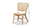 Nadira Modern Bohemian Natural Brown Finished Rattan Dining Chair FredCo