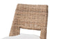 Nafaro Modern Bohemian Grey Natural Rattan Metal Dining Chair with Cushion 2-Piece Set FredCo
