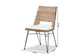 Nafaro Modern Bohemian Grey Natural Rattan Metal Dining Chair with Cushion 2-Piece Set FredCo