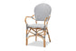 Naila Classic French Black and White Plastic and Natural Brown Rattan 5-Piece Dining Set FredCo