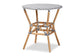 Naila Classic French Black and White Plastic and Natural Brown Rattan 5-Piece Dining Set FredCo