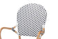 Naila Classic French Black and White Weaving and Natural Brown Rattan 2-Piece Dining Chair Set FredCo