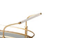 Nakano Contemporary Glam and Luxe Gold Metal and Mirrored Glass 2-Tier Wine Cart FredCo