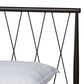 Nano Modern and Contemporary Black Finished Metal Queen Size Platform Bed FredCo