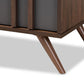 Naoki Modern and Contemporary Two-Tone Grey and Walnut Finished Wood 5-Drawer Bedroom Chest FredCo