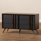 Naoki Modern and Contemporary Two-Tone Grey and Walnut Finished Wood 6-Drawer Bedroom Dresser FredCo