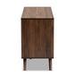 Naoki Modern and Contemporary Two-Tone Grey and Walnut Finished Wood 6-Drawer Bedroom Dresser FredCo