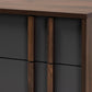 Naoki Modern and Contemporary Two-Tone Grey and Walnut Finished Wood 6-Drawer Bedroom Dresser FredCo