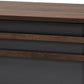 Naoki Modern and Contemporary Two-Tone Grey and Walnut Finished Wood TV Stand with Drop-Down Compartments FredCo