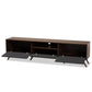 Naoki Modern and Contemporary Two-Tone Grey and Walnut Finished Wood TV Stand with Drop-Down Compartments FredCo