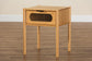 Naresh Mid-Century Modern Transitional Natural Brown Bamboo Wood 1-Drawer End Table FredCo