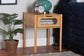 Naresh Mid-Century Modern Transitional Natural Brown Bamboo Wood 1-Drawer End Table FredCo
