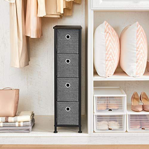 Narrow Dresser with 4 Fabric Drawers