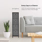 Narrow Dresser with 4 Fabric Drawers FredCo