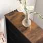 Narrow Dresser with 4 Fabric Drawers, Brown and Black FredCo