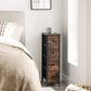 Narrow Dresser with 4 Fabric Drawers, Brown and Black FredCo