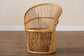 Narva Modern Bohemian Natural Brown Rattan Accent Chair FredCo