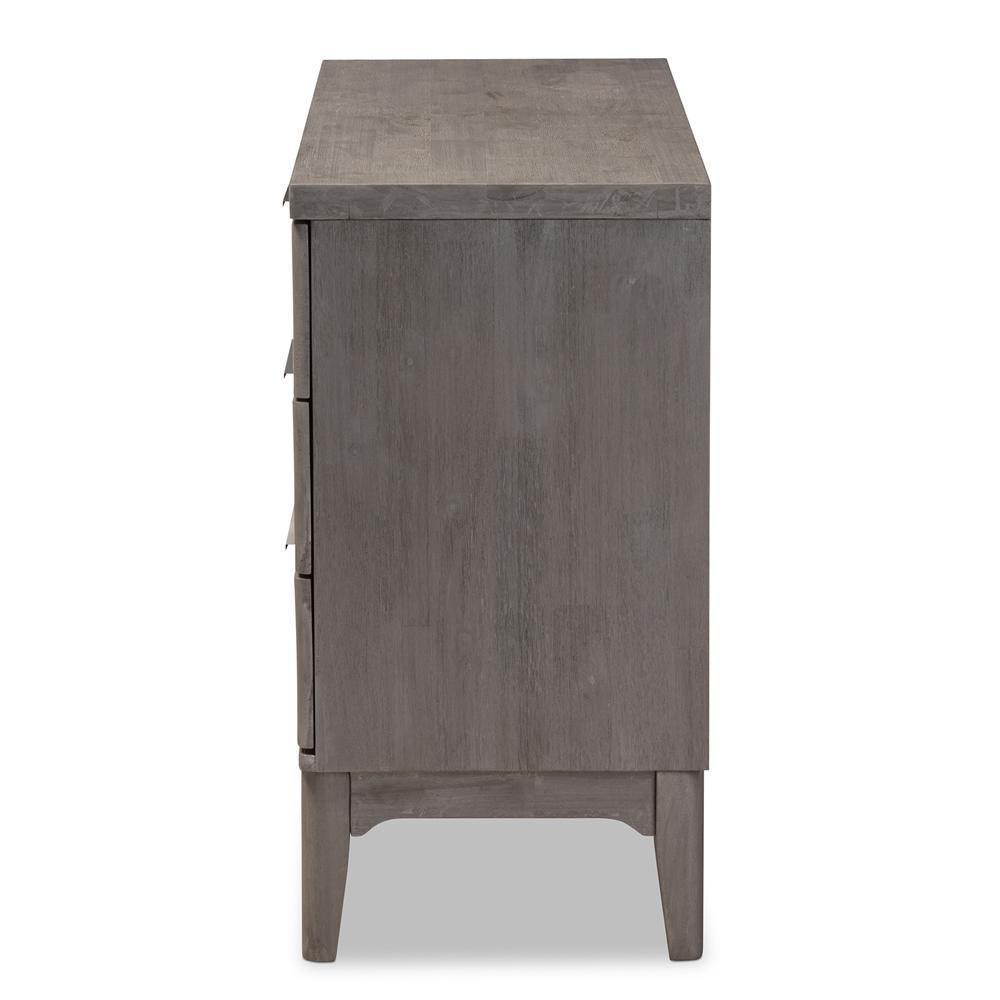 Nash Rustic Platinum Wood 6-Drawer Dresser FredCo