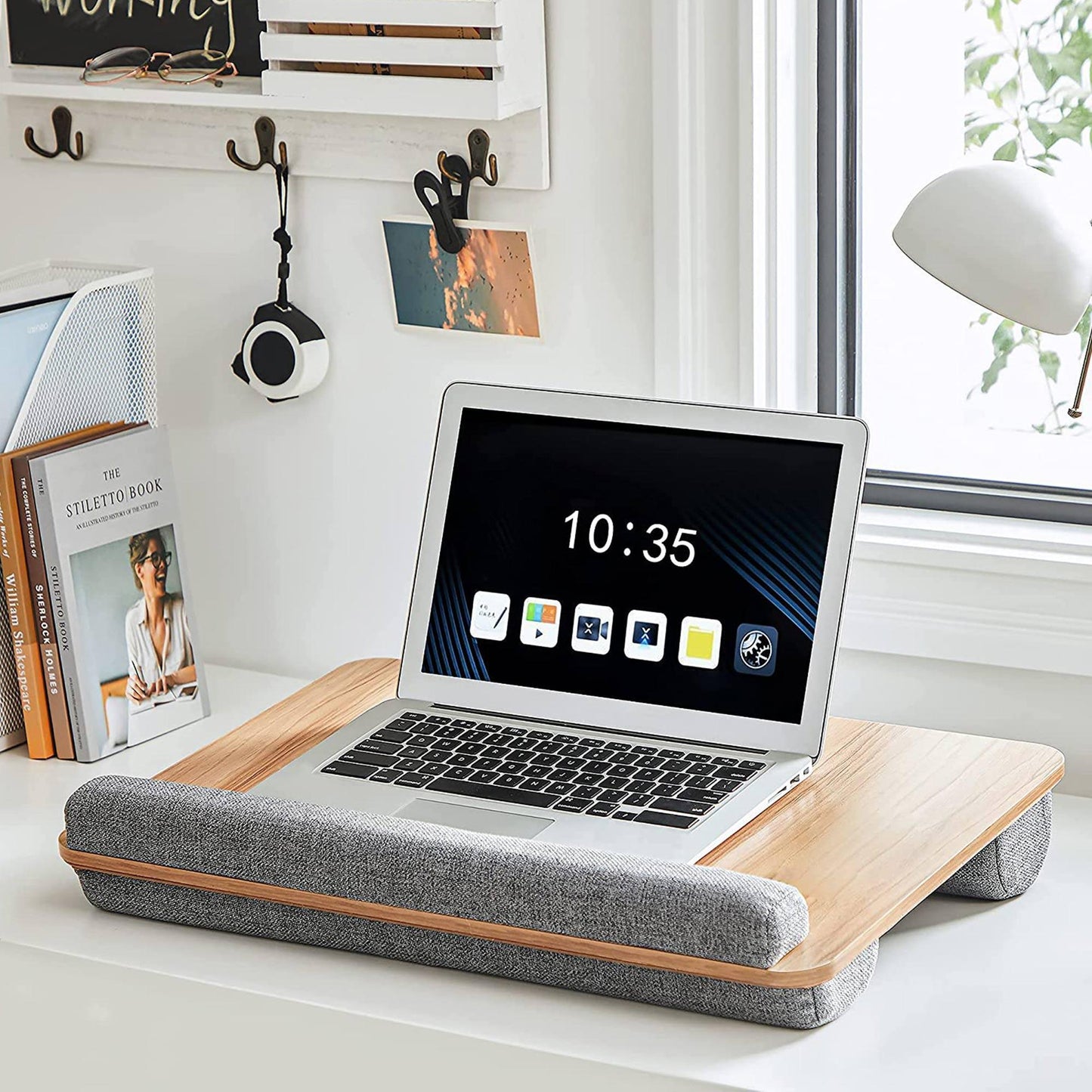 Natural Color Laptop Table with Handle FredCo
