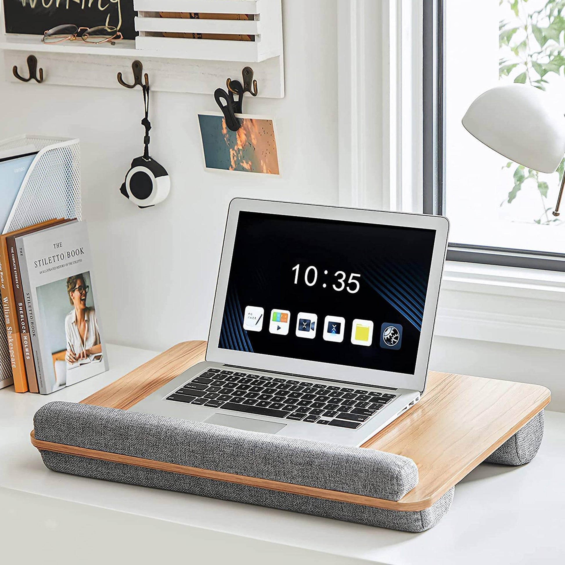 Natural Color Laptop Table with Handle FredCo