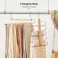 Natural Color Space Saving Pants Hangers FredCo