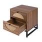 Natural rattan，2 Drawer side table，Nightstand Side Table Bedroo FredCo