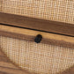Natural rattan，2 Drawer side table，Nightstand Side Table Bedroo FredCo