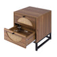Natural rattan，2 Drawer side table，Nightstand Side Table Bedroo FredCo