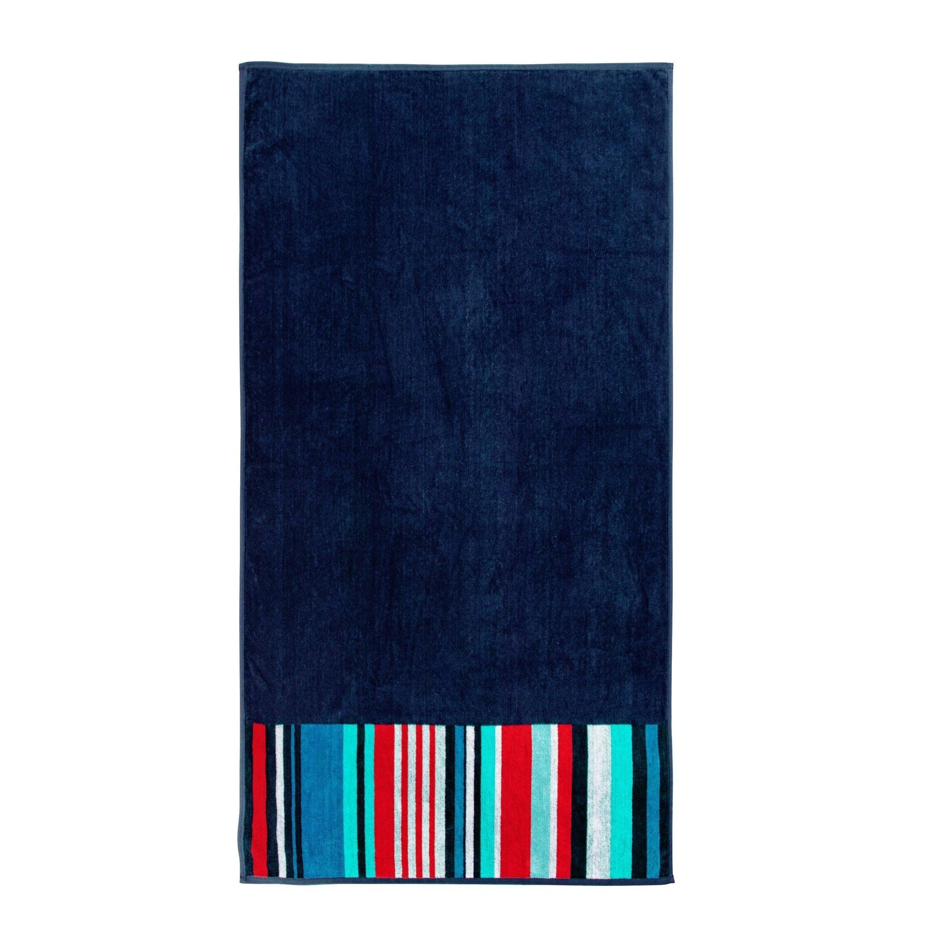 Nautical Stripes Egyptian Cotton Oversized Beach Towel Set, 2-Pieces FredCo