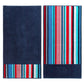 Nautical Stripes Egyptian Cotton Oversized Beach Towel Set, 2-Pieces FredCo