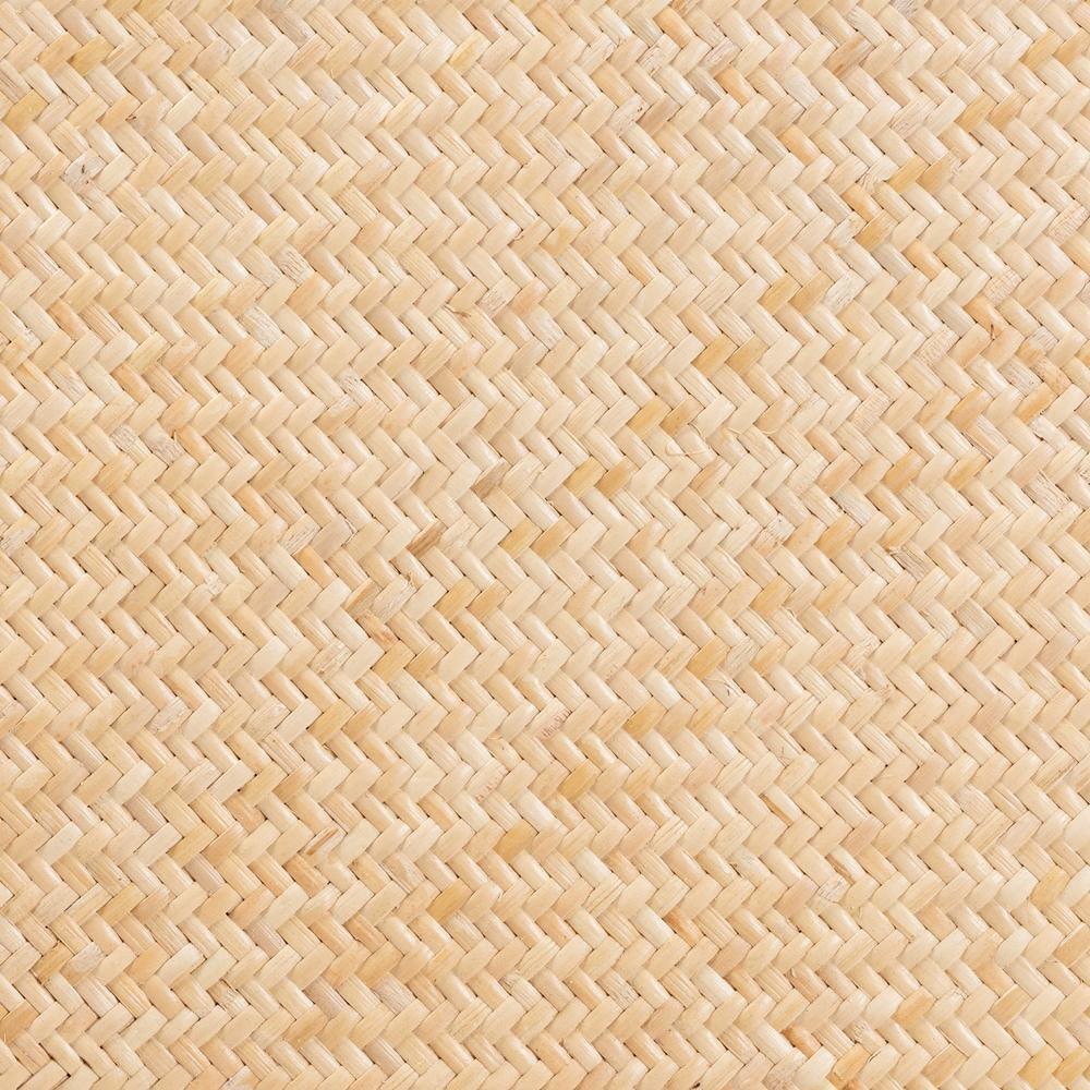 Neah Mid-Century Modern Brown Woven Rattan and Wood 2-Piece Cane Dining Chair Set FredCo