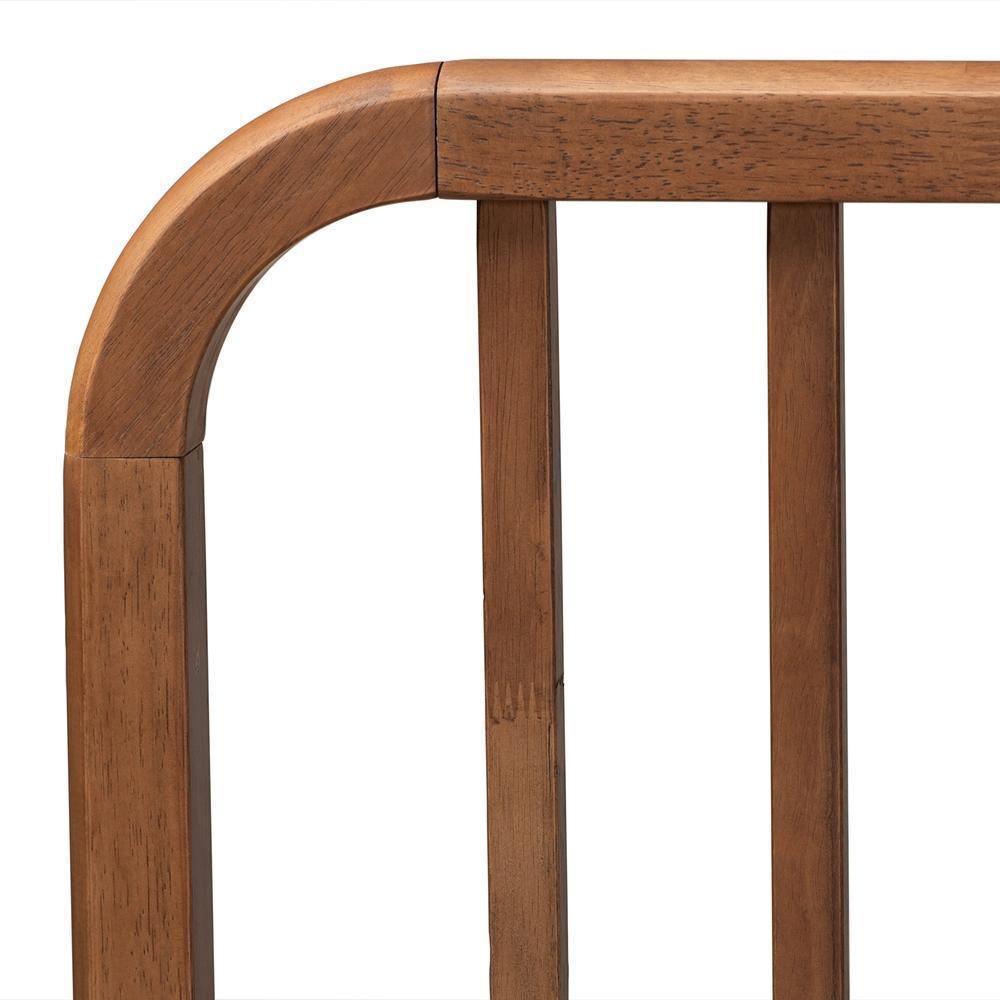 Neilan Modern and Contemporary Walnut Brown Finished Wood King Size Platform Bed FredCo