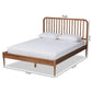 Neilan Modern and Contemporary Walnut Brown Finished Wood Queen Size Platform Bed FredCo