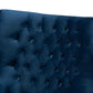 Nelson Modern Luxe and Glam Navy Blue Velvet Fabric Upholstered and Gold Finished Metal Armchair FredCo