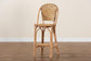 Neola Modern Bohemian Natural Rattan Bar Stool FredCo